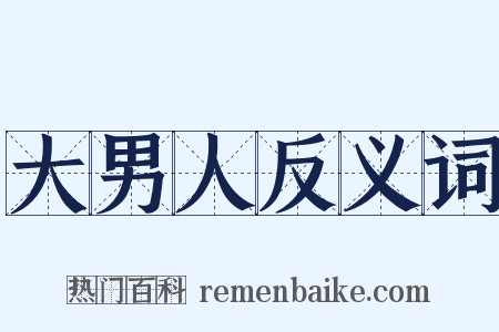 大男人反义词是什么意思的图片